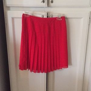 Armani Exchange Red pleated skirt